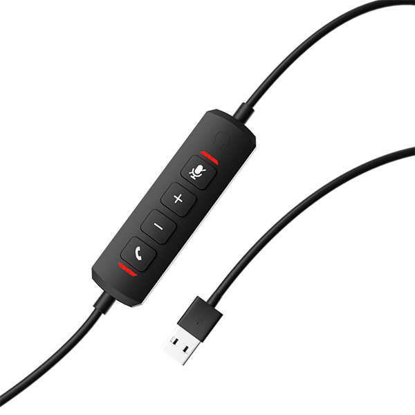 Fiberme FCH7110D |Professional call center Headset| with AI noise reducing microphone USB connectivity