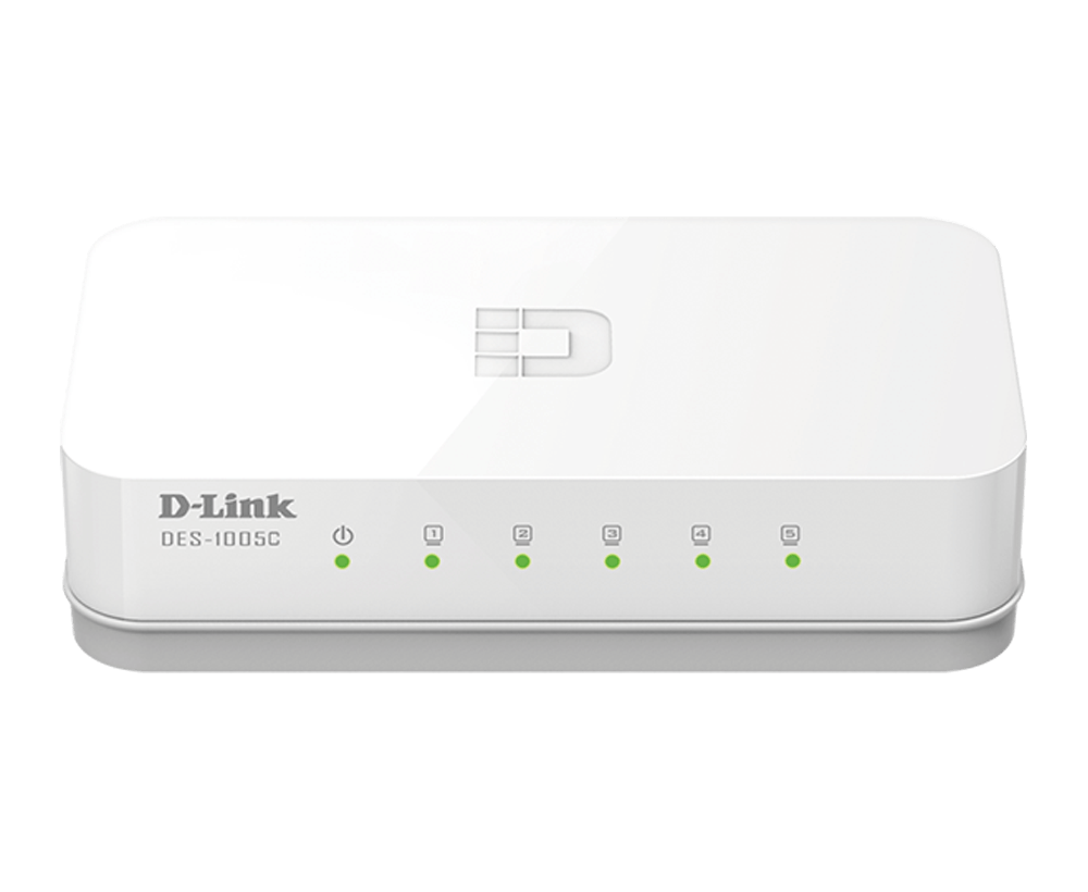 D-Link DES-1005C | 5-port Fast Ethernet switch | with Auto MDI/MDIX for Easy Setup