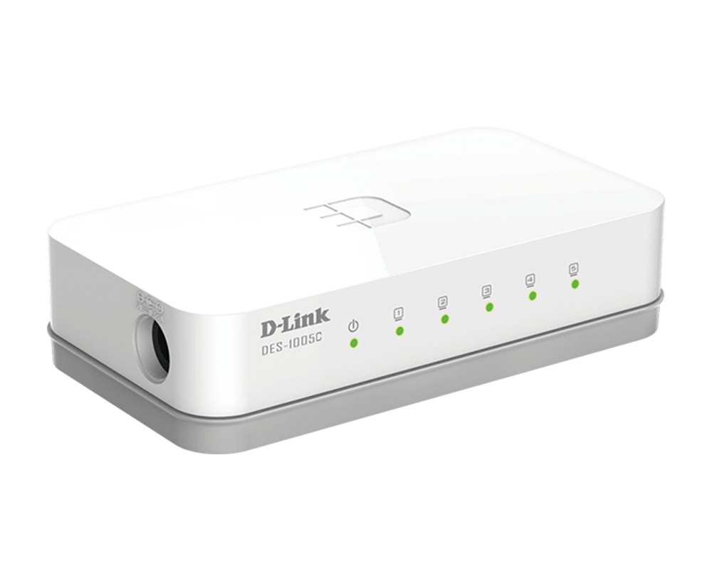 D-Link DES-1005C | 5-port Fast Ethernet switch | with Auto MDI/MDIX for Easy Setup