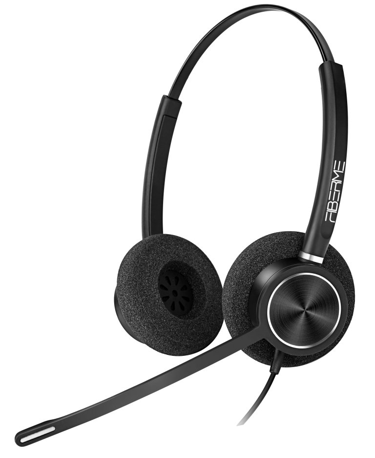 Fiberme FCH7211D |Professional call center Headset|with AI noise reducing microphone USB connectivity