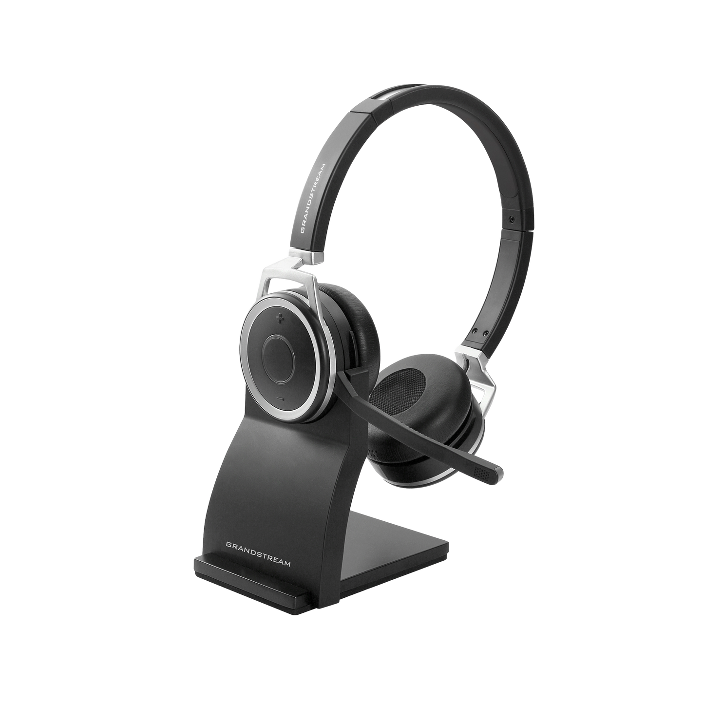 Grandstream GUV3050 | high performance wireless headset | HD Bluetooth Headset, Dual‑Device Pairing, Noise‑Canceling Mic, Busy‑Light, Includes Charging Base