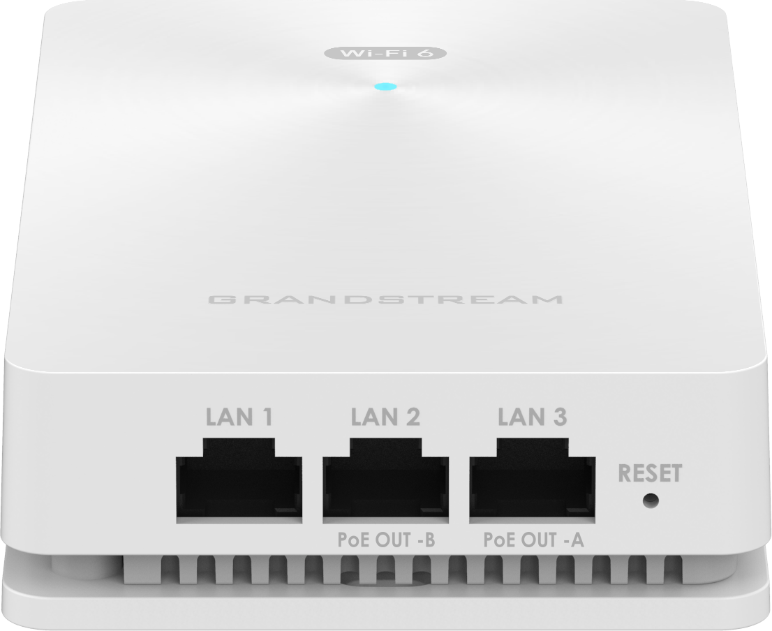 Grandstream GWN7661E |compact, indoor Wi‑Fi 6 access point| Wall-mount AP, 200+ clients, 1.77 Gbps, 2x2:2 MIMO