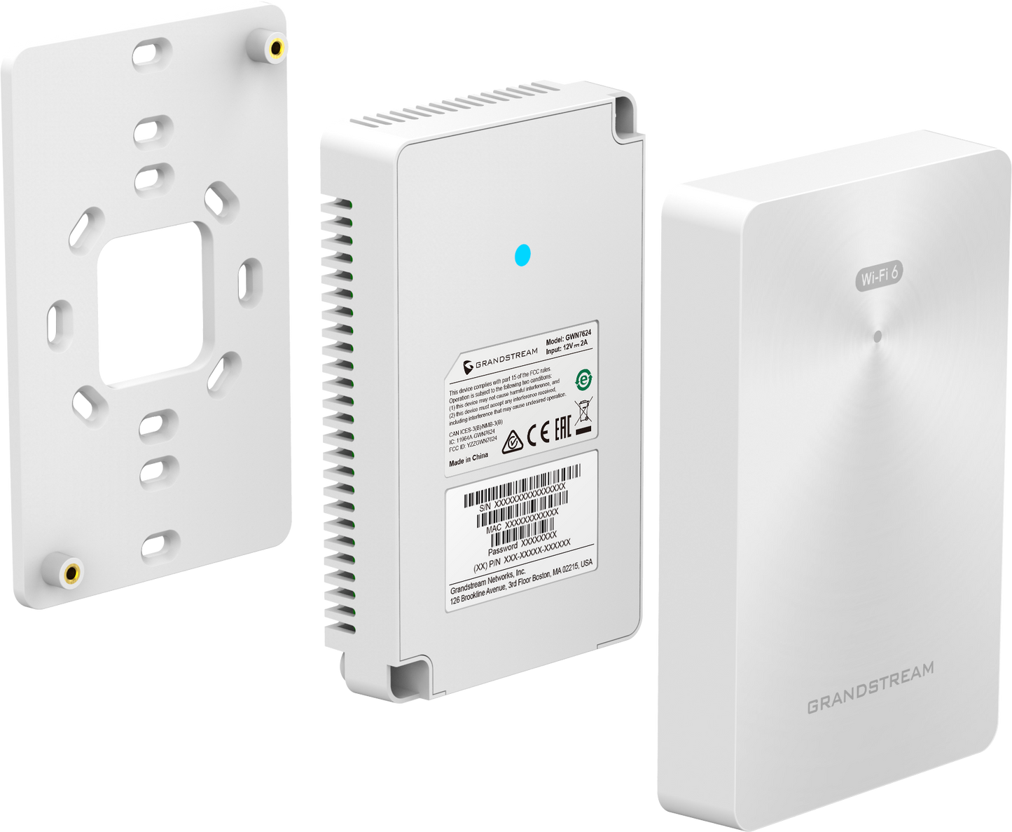 Grandstream GWN7661E |compact, indoor Wi‑Fi 6 access point| Wall-mount AP, 200+ clients, 1.77 Gbps, 2x2:2 MIMO