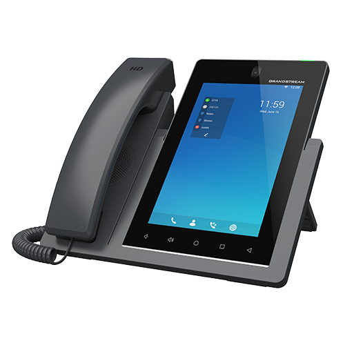 Grandstream GXV3470 | High-Performance IP video phone | 16 SIP Accounts, 16 Lines, 7″ Touchscreen, 2 MP Camera, Wi‑Fi 6, Bluetooth 5.0, Dual‑Gigabit + PoE