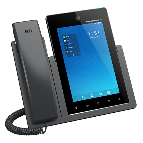 Grandstream GXV3470 | High-Performance IP video phone | 16 SIP Accounts, 16 Lines, 7″ Touchscreen, 2 MP Camera, Wi‑Fi 6, Bluetooth 5.0, Dual‑Gigabit + PoE