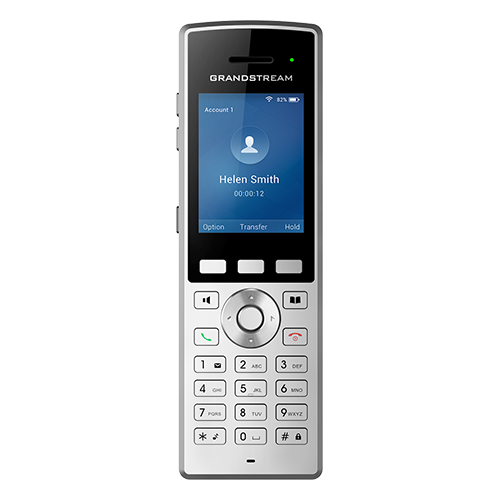Grandstream WP822 | portable Wi-Fi IP phone | 2 SIP Accounts, 2 Lines, Dual‑Band Wi‑Fi, Bluetooth, HD Audio, 8 h Talk Time, Push‑to‑Talk