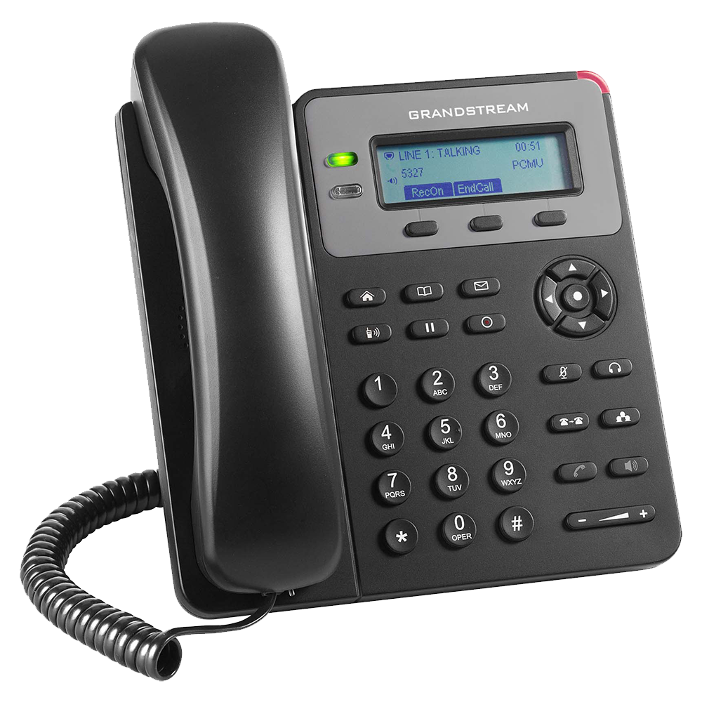 Grandstream GXP1610( Supports up to 1 SIP account, 2 call appearances, and includes a 132x48 pixel LCD screen for easy navigation.)