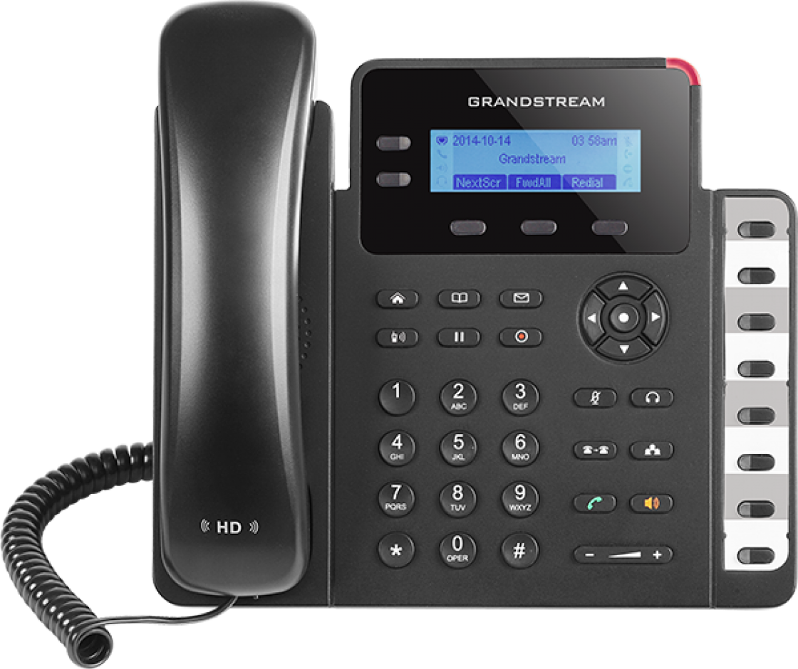 Grandstream GXP1628(feature-rich basic IP phone designed for small to medium-sized businesses. With dual SIP accounts, Gigabit Ethernet ports, and HD audio)