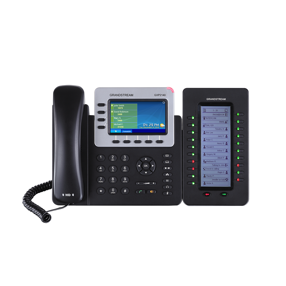 Grandstream GXP2200EXT | Extension module for IP Phones| 40 BLF/Speed‑Dial Keys (20 keys × 2 pages), Backlit LCD, Daisy‑chain up to 4 modules (160 keys)