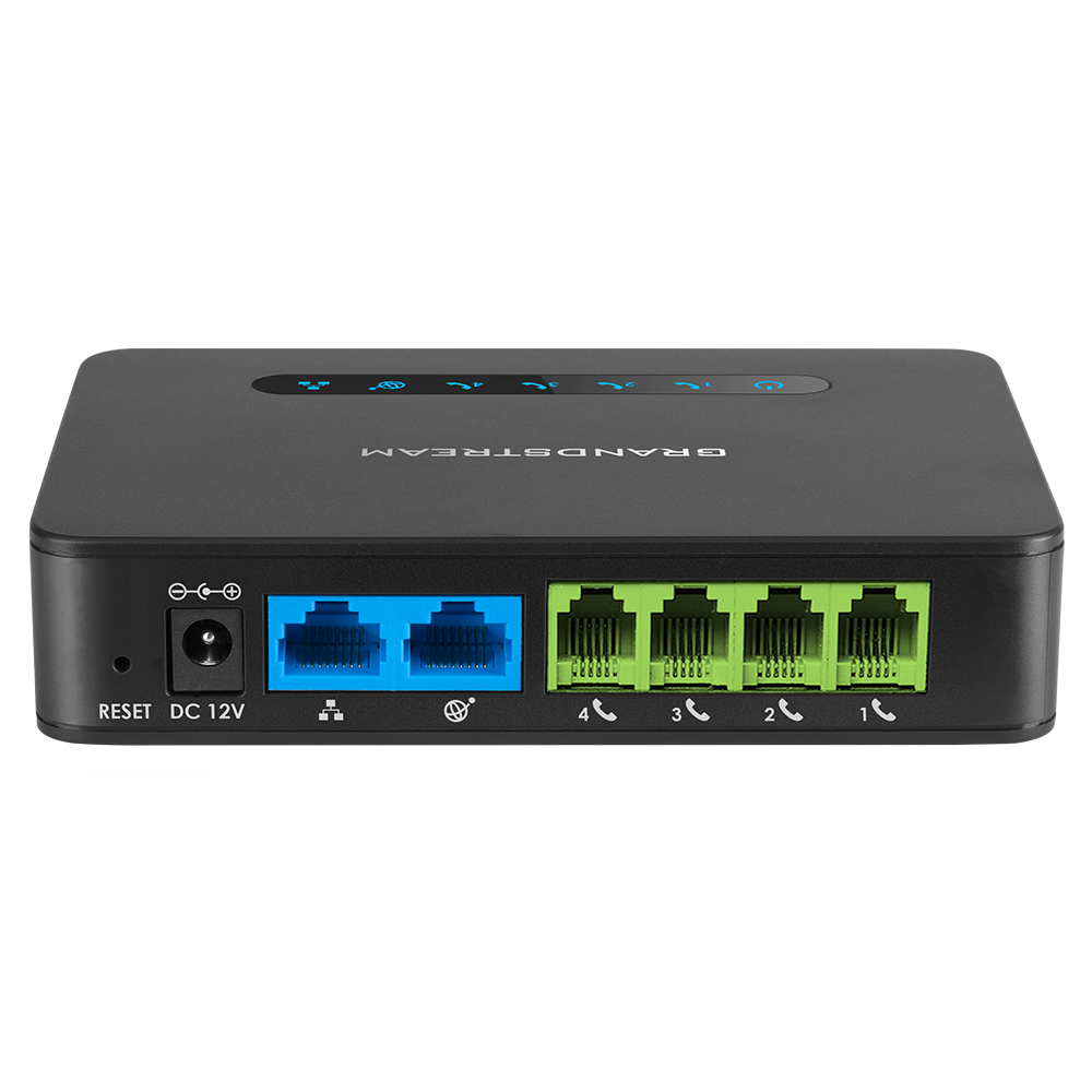 Grandstream HT814 | FXO VoIP Gateway | 4 FXS Ports, 2 Gigabit LAN, NAT Router, HD Audio, T.38 Fax, TLS/SRTP Security