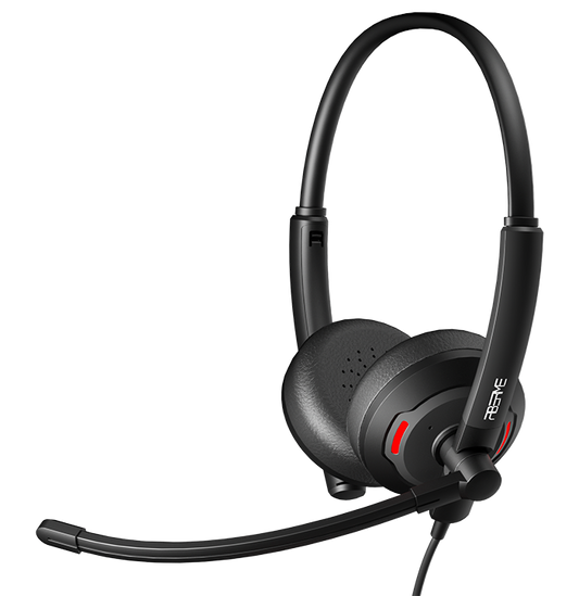 Fiberme FCH7110D |Professional call center Headset| with AI noise reducing microphone USB connectivity