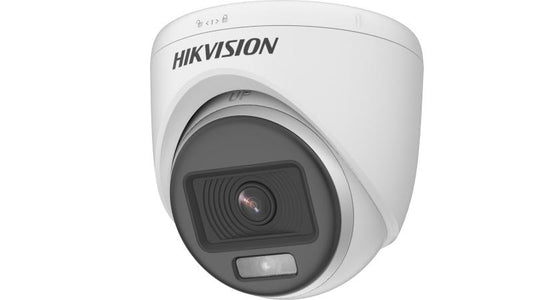 Hikvision DS-2CE70DF0T-PF | 2MP ColorVu indoor fixed turret camera | Provides full-color video 24/7, even in complete darkness, enhancing surveillance effectiveness in low-light environments