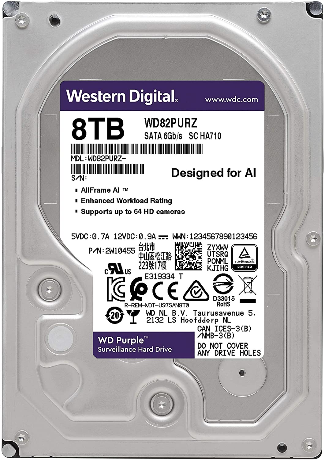 Reliable 8TB HDD with High Capacity and Energy Efficient Design
