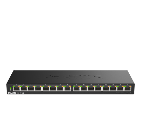 D-Link DGS1016S | 6-port unmanaged Gigabit Ethernet switch | provide  Plug-and-Play Performance with Silent Cooling