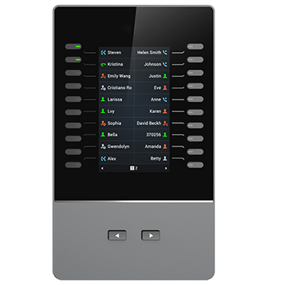 Grandstream GBX20 | powerful LCD extension module | with A 4.3″ color LCD extension module providing 20 programmable keys (2 pages = 40 keys), expandable up to 4 modules (160 keys)
