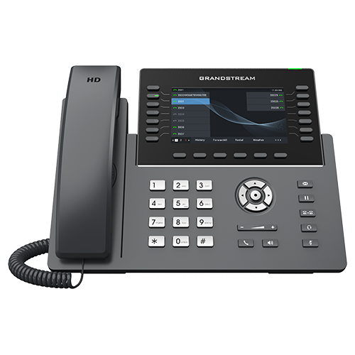 Grandstream GRP2650 | Professional IP Phone | 6 SIP Accounts, 14 Lines, 5″ Color Screen, Wi‑Fi 6, Bluetooth, HD Audio, Dual Gigabit + PoE