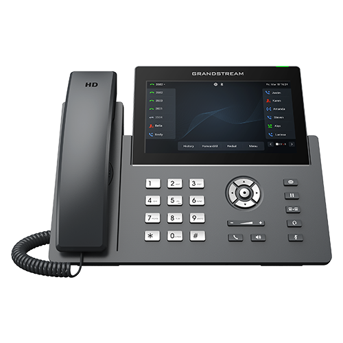 Grandstream GRP2670 | Professional IP Phone | 6 SIP Accounts, 12 Lines, 7″ Touchscreen, Wi‑Fi 6, Bluetooth, HD Audio, Dual Gigabit + PoE