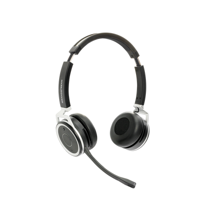 Grandstream GUV3050 | high performance wireless headset | HD Bluetooth Headset, Dual‑Device Pairing, Noise‑Canceling Mic, Busy‑Light, Includes Charging Base