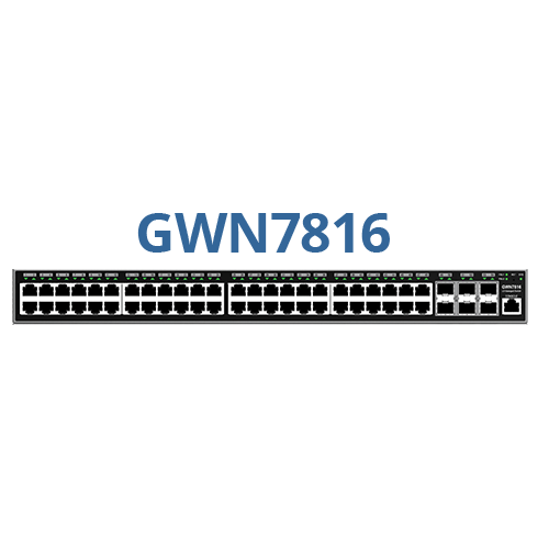 Grandstream GWN7816P | Layer 3 managed Network switch | 48 Gigabit PoE+ Ports, 6 SFP+ Uplinks, Layer 3 Managed, 740 W Total PoE, 216 Gbps Switching