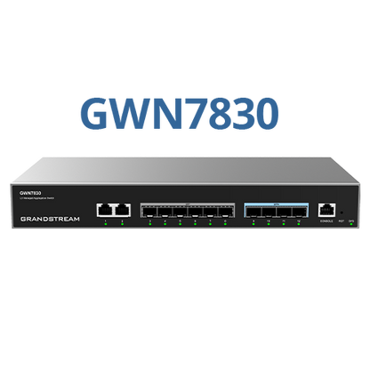 Grandstream GWN7830 | Layer 3 managed Network switch | 2 Gigabit Ports, 6 SFP Ports, 4× 10 Gbps SFP+ Uplinks, Layer 3 Managed, Fanless Design, 96 Gbps Switching