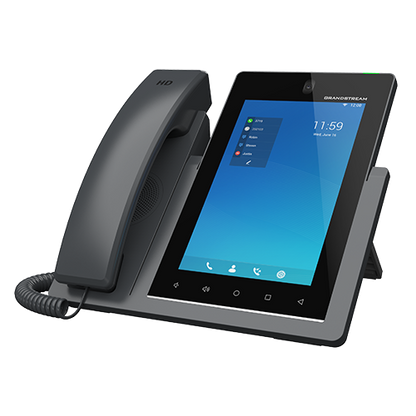 Grandstream GXV3470 | High-Performance IP video phone | 16 SIP Accounts, 16 Lines, 7″ Touchscreen, 2 MP Camera, Wi‑Fi 6, Bluetooth 5.0, Dual‑Gigabit + PoE