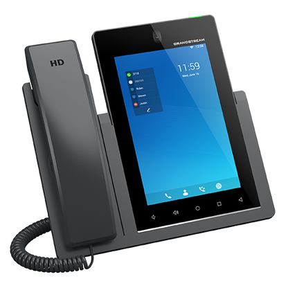 Grandstream GXV3470 | High-Performance IP video phone | 16 SIP Accounts, 16 Lines, 7″ Touchscreen, 2 MP Camera, Wi‑Fi 6, Bluetooth 5.0, Dual‑Gigabit + PoE