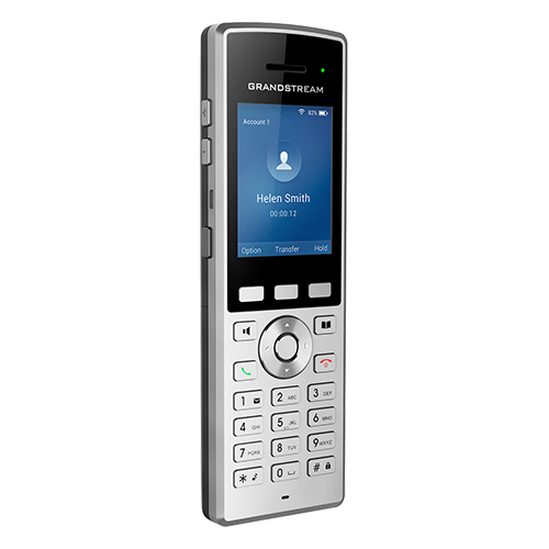 Grandstream WP822 | portable Wi-Fi IP phone | 2 SIP Accounts, 2 Lines, Dual‑Band Wi‑Fi, Bluetooth, HD Audio, 8 h Talk Time, Push‑to‑Talk