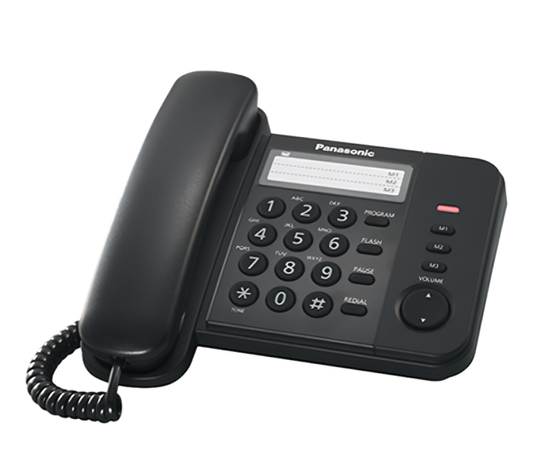 Panasonic KX-TS520|Wall-Mountable Design:|can be easily mounted on a wall, offering flexibility in placement and saving valuable desk space.