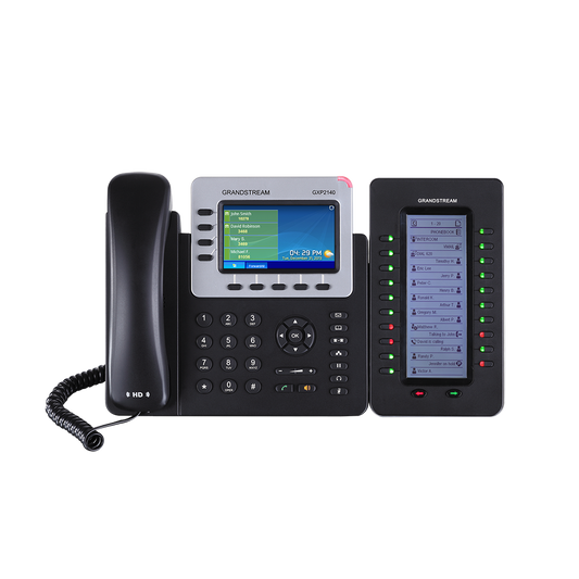 Grandstream GXP2200EXT | Extension module for IP Phones| 40 BLF/Speed‑Dial Keys (20 keys × 2 pages), Backlit LCD, Daisy‑chain up to 4 modules (160 keys)