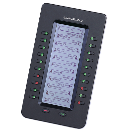 Grandstream GXP2200EXT | Extension module for IP Phones| 40 BLF/Speed‑Dial Keys (20 keys × 2 pages), Backlit LCD, Daisy‑chain up to 4 modules (160 keys)