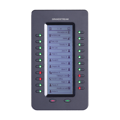 Grandstream GXP2200EXT | Extension module for IP Phones| 40 BLF/Speed‑Dial Keys (20 keys × 2 pages), Backlit LCD, Daisy‑chain up to 4 modules (160 keys)