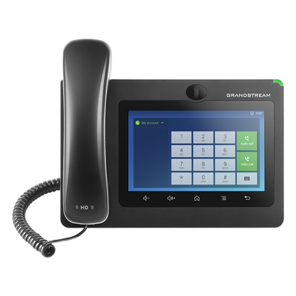 Grandstream GXV3370 | High-Performance IP video phone | 16 SIP Accounts, 16 Lines, 7″ Touchscreen, 1 MP Camera, Wi‑Fi, Bluetooth, Dual‑Gigabit + PoE