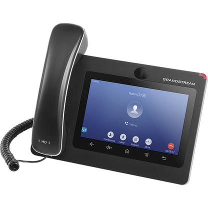 Grandstream GXV3370 | High-Performance IP video phone | 16 SIP Accounts, 16 Lines, 7″ Touchscreen, 1 MP Camera, Wi‑Fi, Bluetooth, Dual‑Gigabit + PoE
